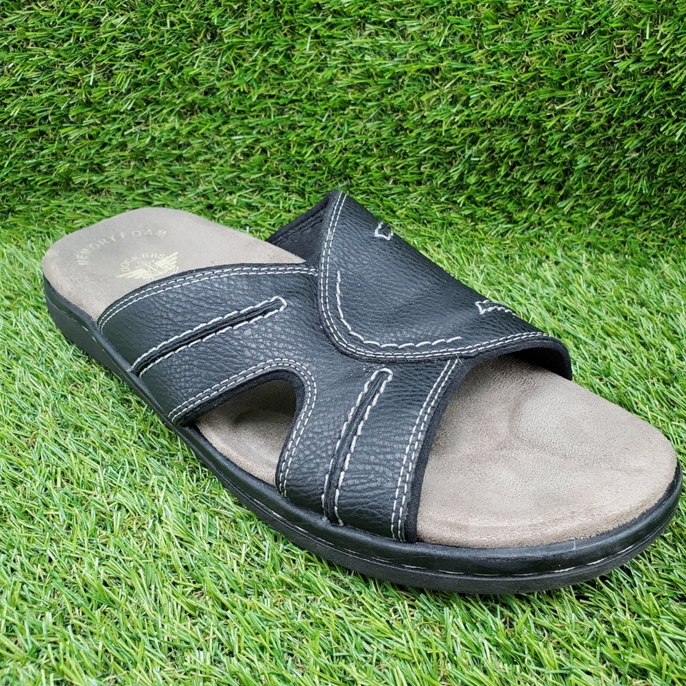 Dockers Sunland SIZE 9 Men's Memory Foam Comfort Slide Sandals Black